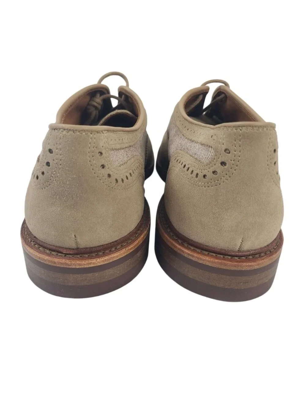 NEW Allen Edmonds Strandmok Wingtip Oxford Shoes Suede & Canvas Mens Sz 13 D Tan